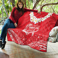 Heart Health Awareness Quilt Polynesian Red Ribbon