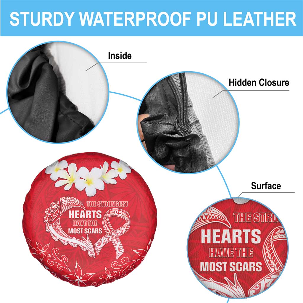 Heart Health Awareness Spare Tire Cover Polynesian Red Ribbon LT05 - Polynesian Pride