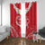 Heart Health Awareness Window Curtain Polynesian Red Ribbon