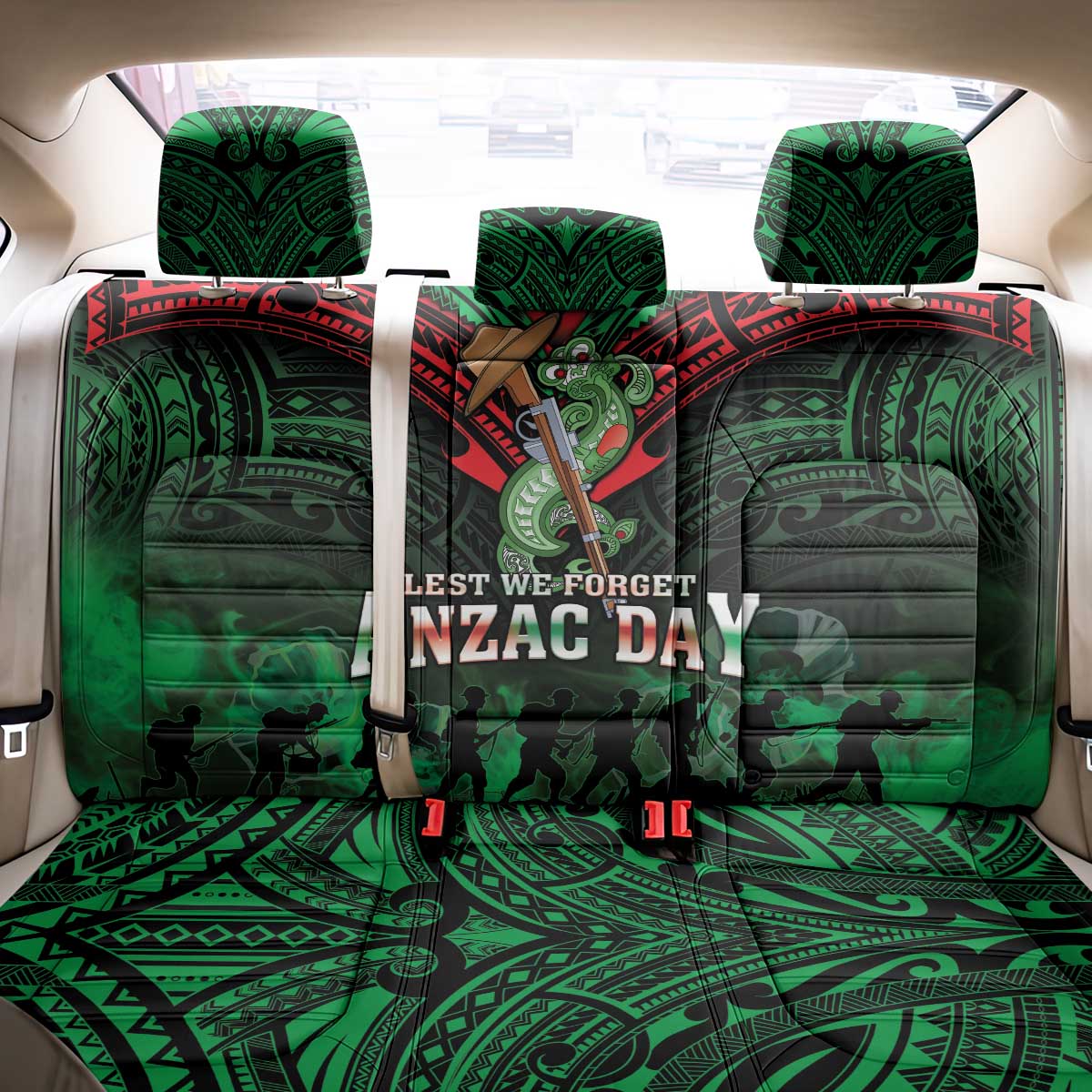 New Zealand ANZAC Day Back Car Seat Cover Aotearoa Hei Tiki