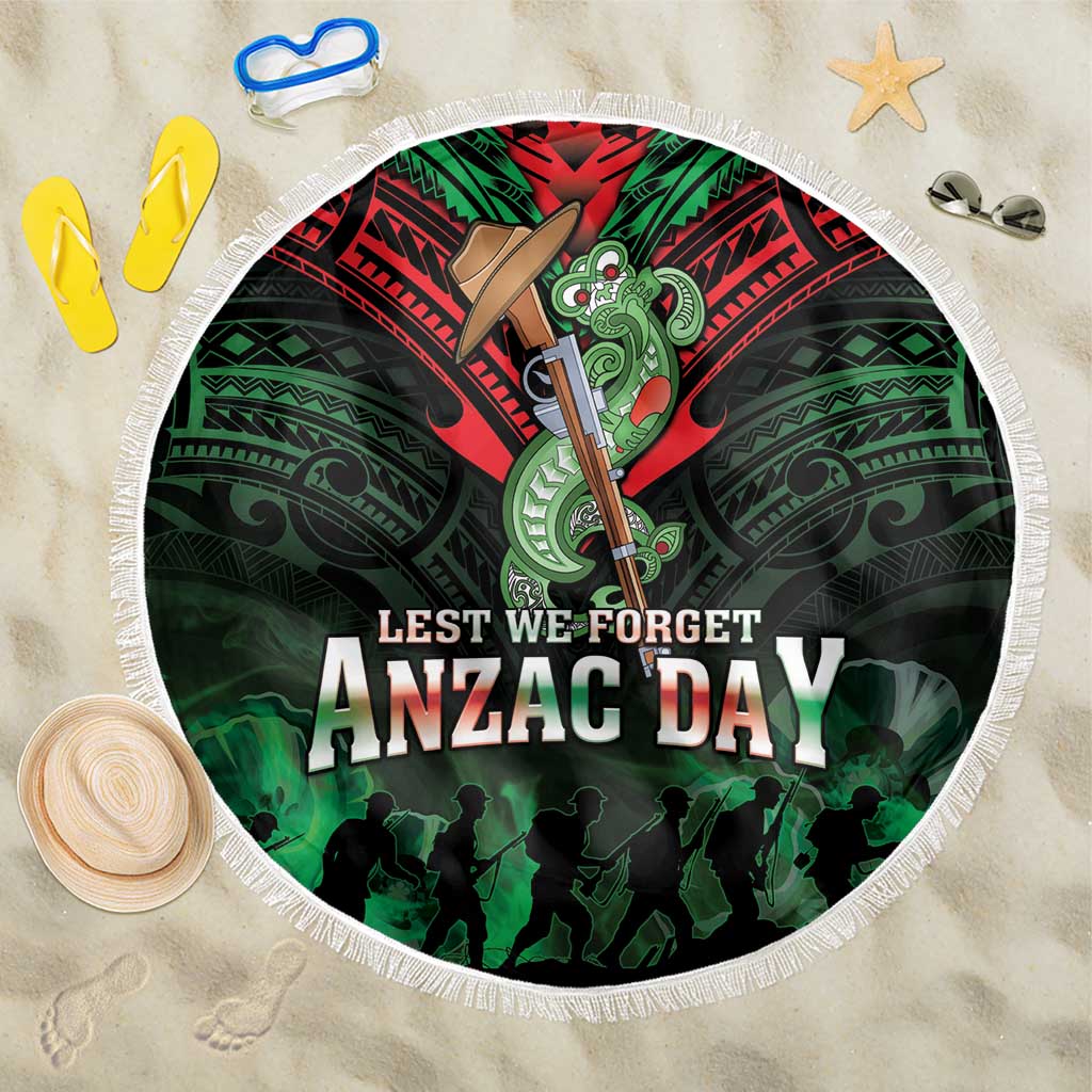 New Zealand ANZAC Day Beach Blanket Aotearoa Hei Tiki