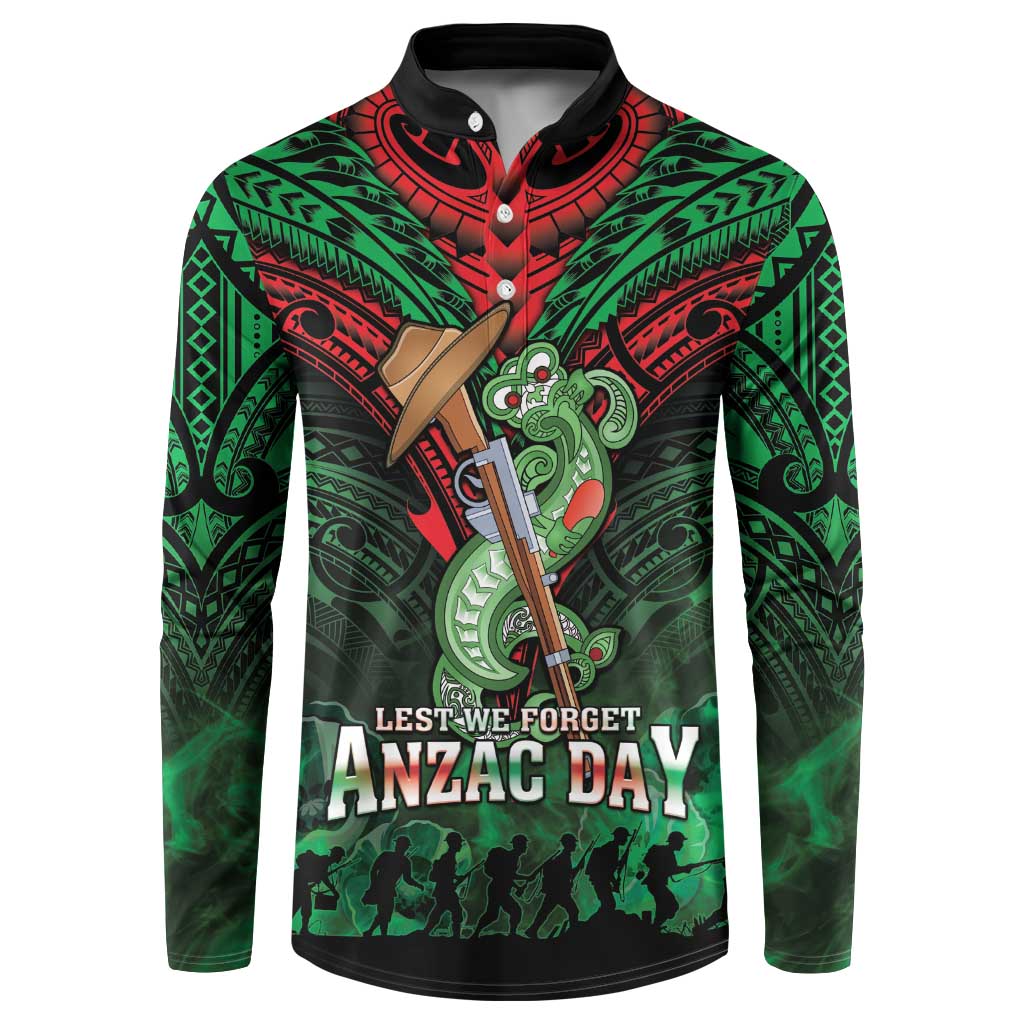 New Zealand ANZAC Day Button Sweatshirt Aotearoa Hei Tiki