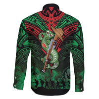 New Zealand ANZAC Day Family Matching Long Sleeve Bodycon Dress and Hawaiian Shirt Aotearoa Hei Tiki