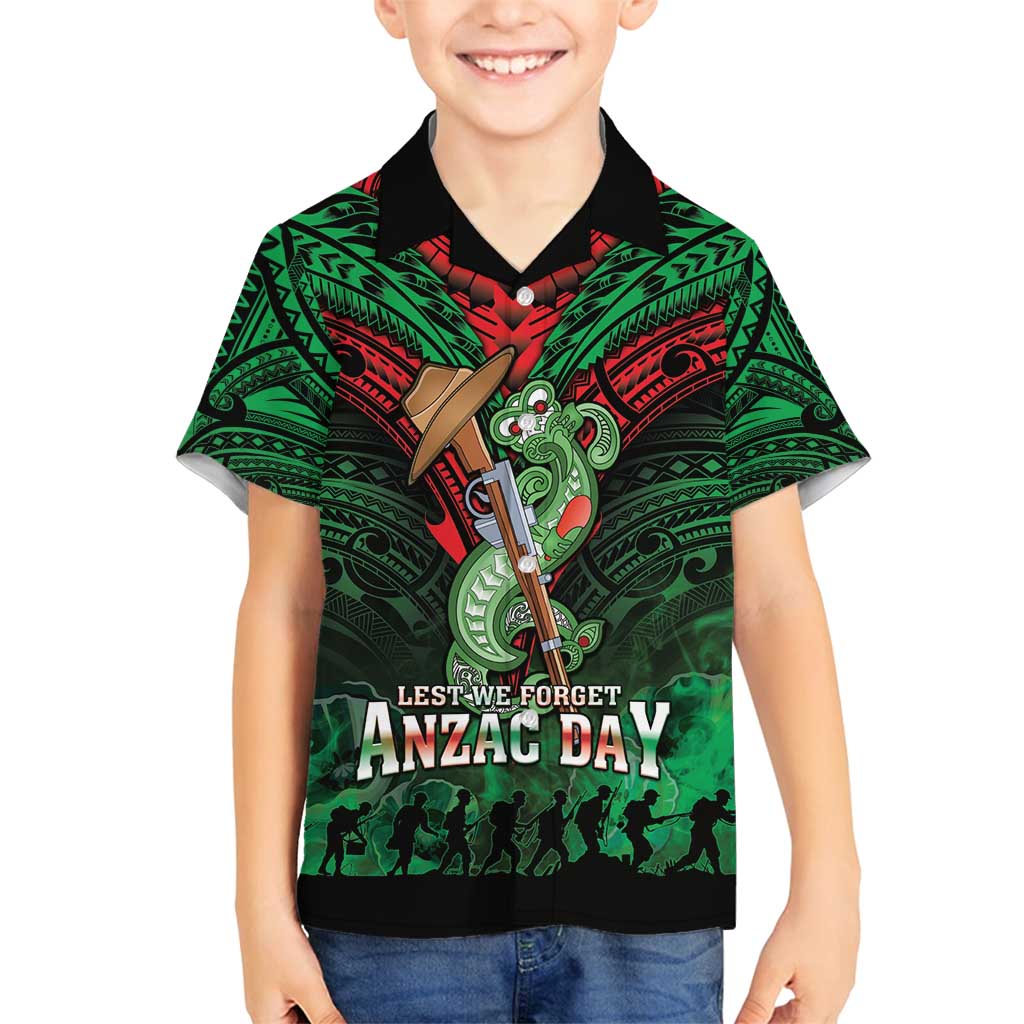 New Zealand ANZAC Day Family Matching Off Shoulder Short Dress and Hawaiian Shirt Aotearoa Hei Tiki