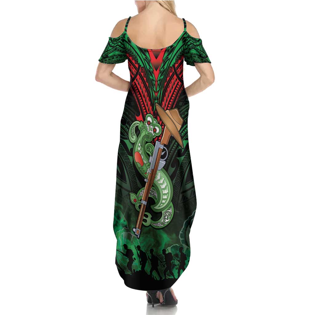 New Zealand ANZAC Day Family Matching Summer Maxi Dress and Hawaiian Shirt Aotearoa Hei Tiki