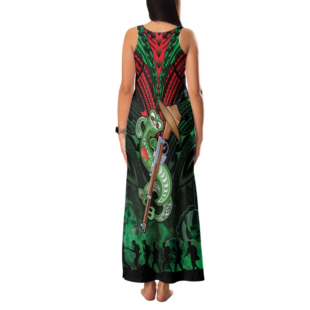 New Zealand ANZAC Day Family Matching Tank Maxi Dress and Hawaiian Shirt Aotearoa Hei Tiki