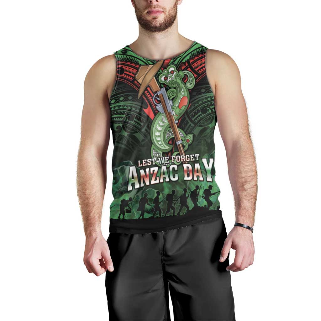 New Zealand ANZAC Day Men Tank Top Aotearoa Hei Tiki LT05 - Polynesian Pride