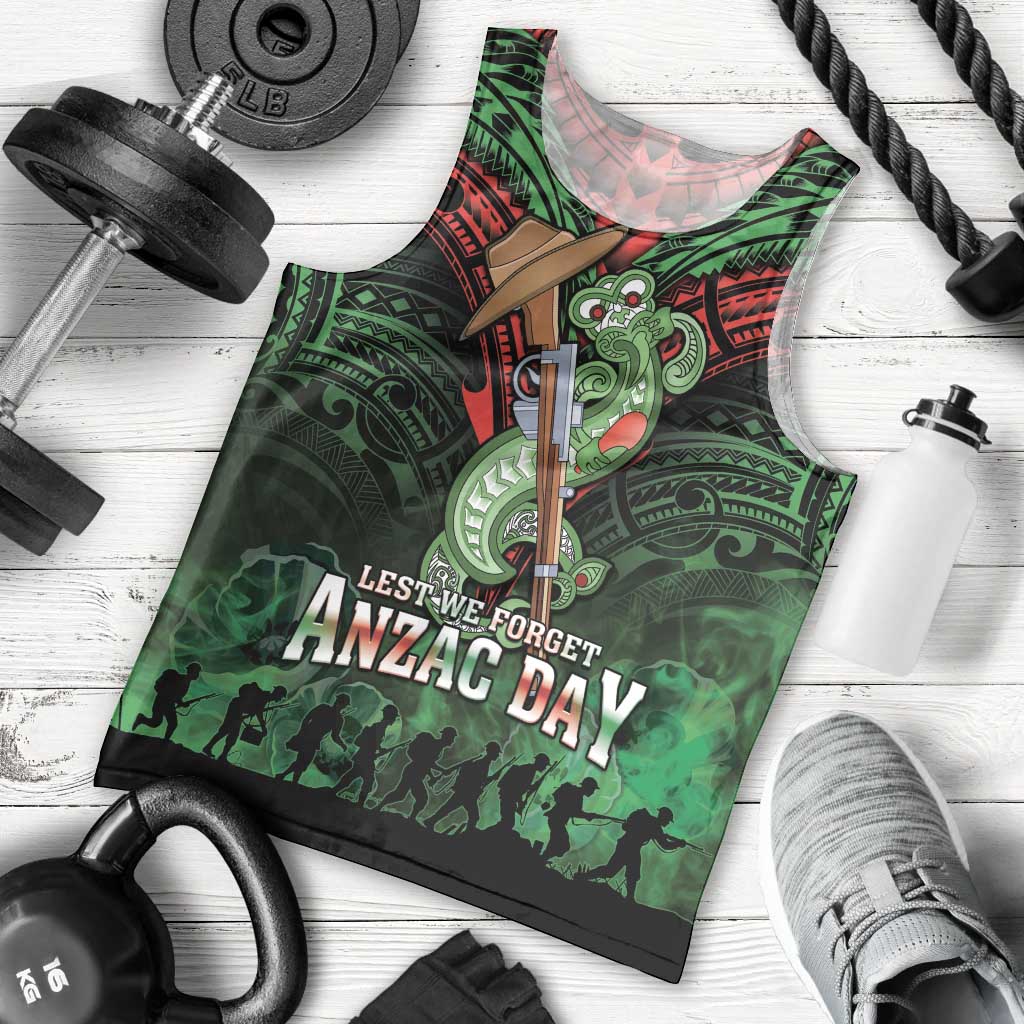 New Zealand ANZAC Day Men Tank Top Aotearoa Hei Tiki LT05 - Polynesian Pride