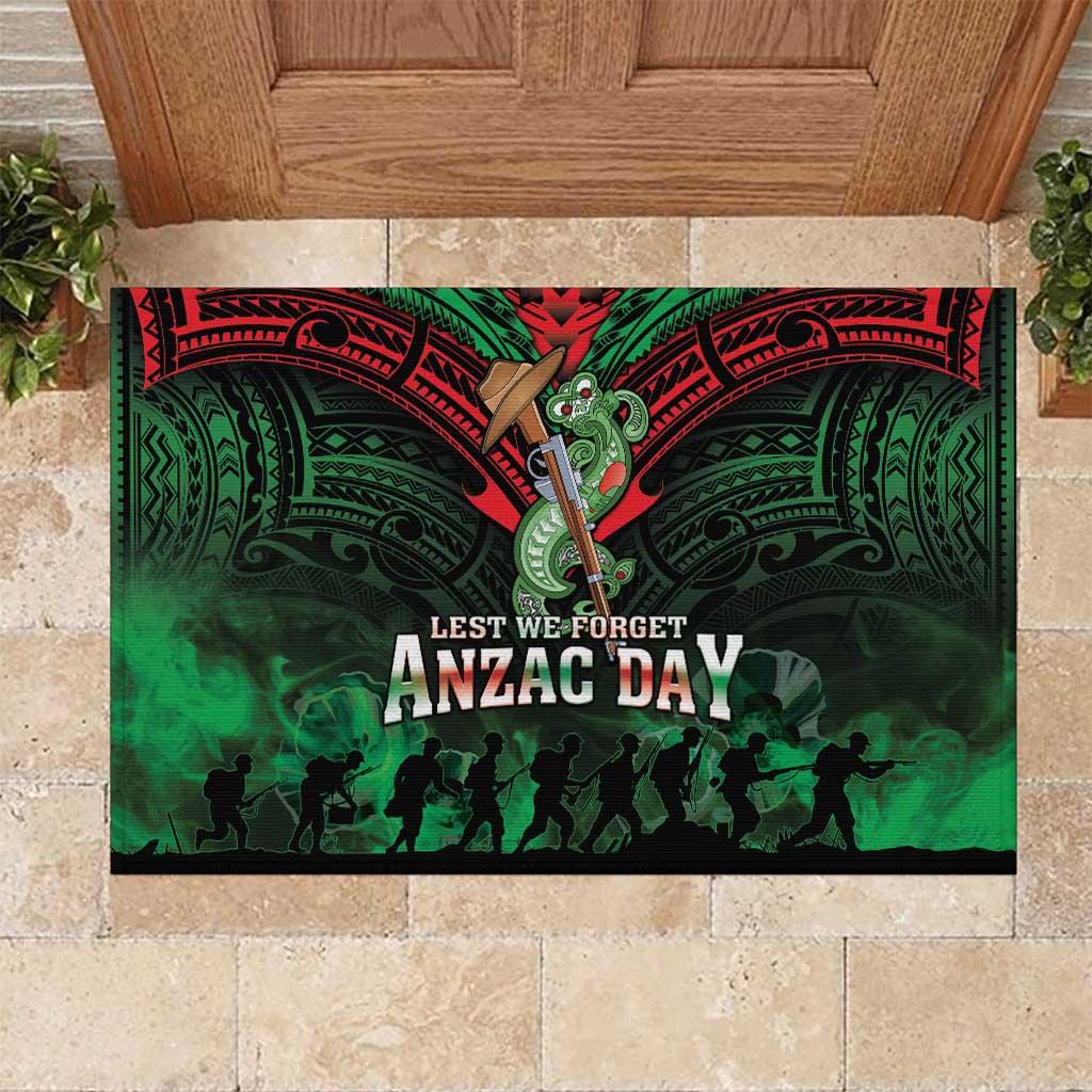 New Zealand ANZAC Day Rubber Doormat Aotearoa Hei Tiki