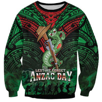New Zealand ANZAC Day Sweatshirt Aotearoa Hei Tiki LT05 Unisex Green - Polynesian Pride