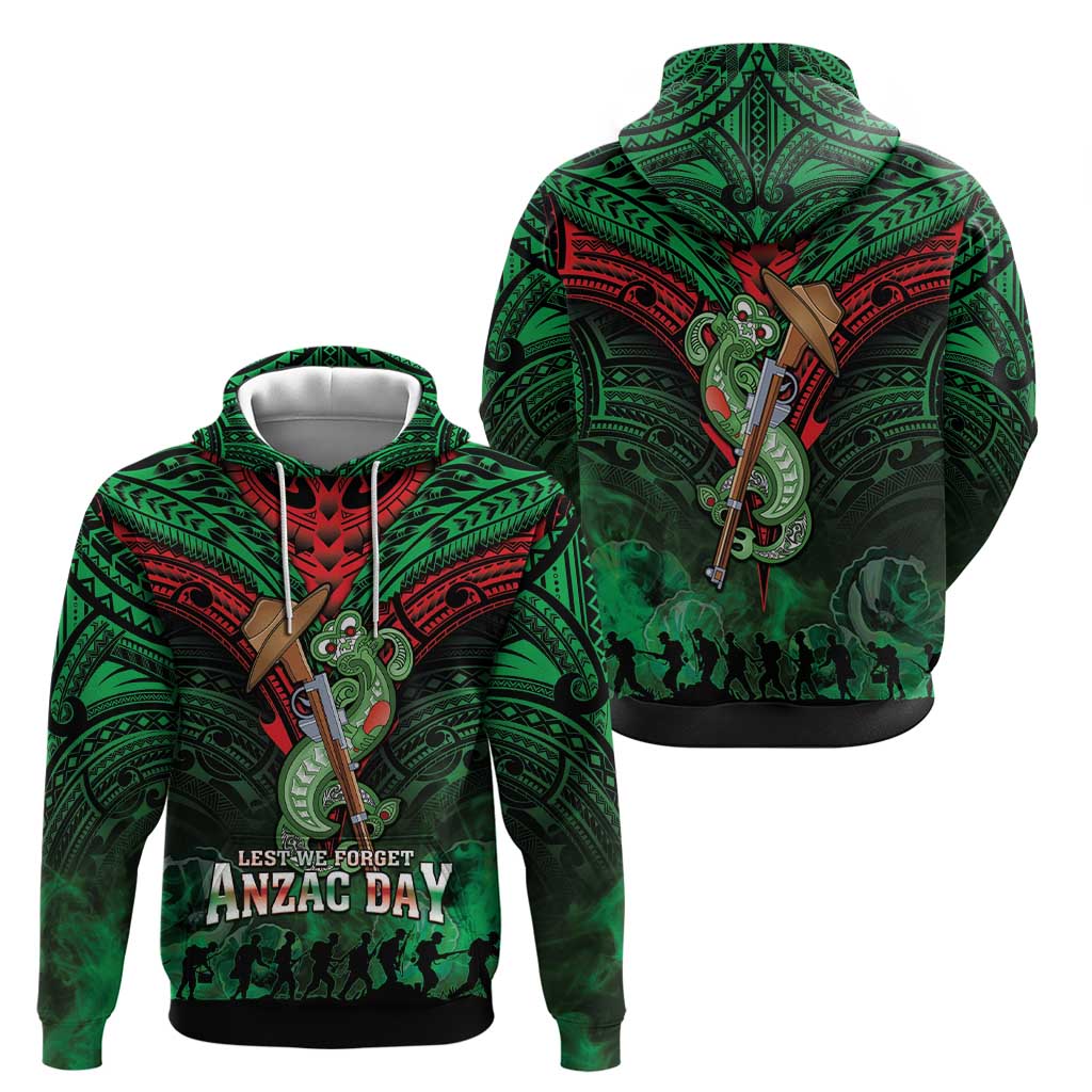 New Zealand ANZAC Day Zip Hoodie Aotearoa Hei Tiki