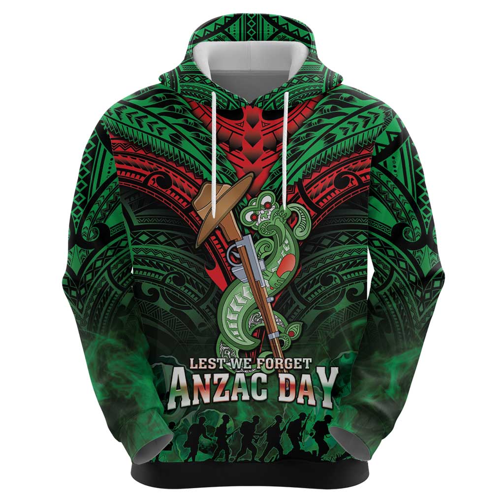 New Zealand ANZAC Day Zip Hoodie Aotearoa Hei Tiki