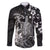 Hawaii King Kamehameha Day Family Matching Long Sleeve Bodycon Dress and Hawaiian Shirt Polynesian Pattern Mix Hibiscus Black
