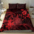 Hawaii King Kamehameha Day Bedding Set Polynesian Pattern Mix Hibiscus Red