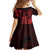 Hawaii King Kamehameha Day Family Matching Mermaid Dress and Hawaiian Shirt Polynesian Pattern Mix Hibiscus Red