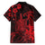 Hawaii King Kamehameha Day Family Matching Puletasi and Hawaiian Shirt Polynesian Pattern Mix Hibiscus Red