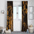 Hawaii King Kamehameha Day Window Curtain Polynesian Pattern Mix Hibiscus Gold