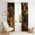 Hawaii King Kamehameha Day Window Curtain Polynesian Pattern Mix Hibiscus Gold