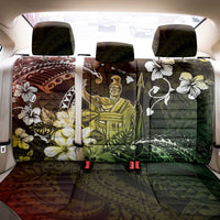 Hawaii King Kamehameha Day Back Car Seat Cover Polynesian Pattern Mix Hibiscus Reggae