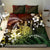 Hawaii King Kamehameha Day Bedding Set Polynesian Pattern Mix Hibiscus Reggae