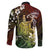 Hawaii King Kamehameha Day Family Matching Off Shoulder Maxi Dress and Hawaiian Shirt Polynesian Pattern Mix Hibiscus Reggae