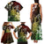 Hawaii King Kamehameha Day Family Matching Tank Maxi Dress and Hawaiian Shirt Polynesian Pattern Mix Hibiscus Reggae