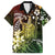 Hawaii King Kamehameha Day Family Matching Tank Maxi Dress and Hawaiian Shirt Polynesian Pattern Mix Hibiscus Reggae