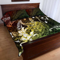 Hawaii King Kamehameha Day Quilt Bed Set Polynesian Pattern Mix Hibiscus Reggae