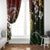 Hawaii King Kamehameha Day Window Curtain Polynesian Pattern Mix Hibiscus Reggae