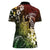 Hawaii King Kamehameha Day Women Polo Shirt Polynesian Pattern Mix Hibiscus Reggae