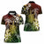 Hawaii King Kamehameha Day Women Polo Shirt Polynesian Pattern Mix Hibiscus Reggae