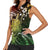 Hawaii King Kamehameha Day Women Sleeveless Polo Shirt Polynesian Pattern Mix Hibiscus Reggae