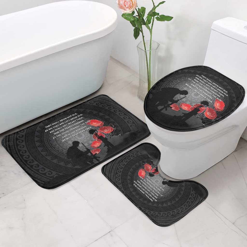 Cook Islands ANZAC Day Bathroom Set Soldier Silhouette Remembrance LT05 - Polynesian Pride