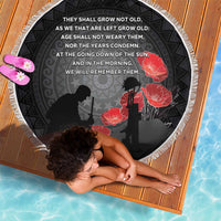 Cook Islands ANZAC Day Beach Blanket Soldier Silhouette Remembrance