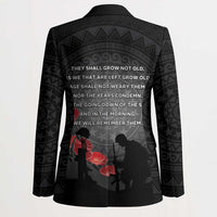 Cook Islands ANZAC Day Blazer Soldier Silhouette Remembrance LT05 - Polynesian Pride