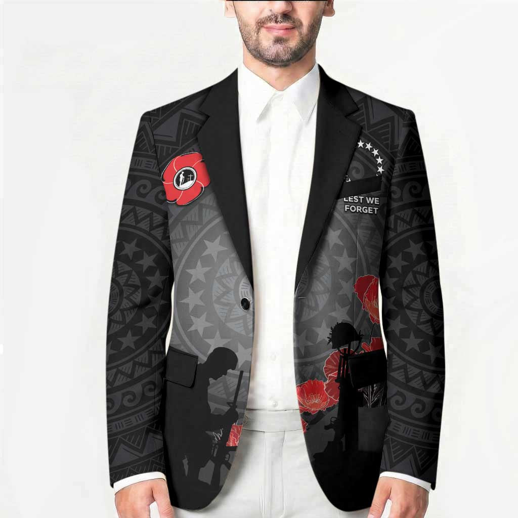 Cook Islands ANZAC Day Blazer Soldier Silhouette Remembrance LT05 - Polynesian Pride