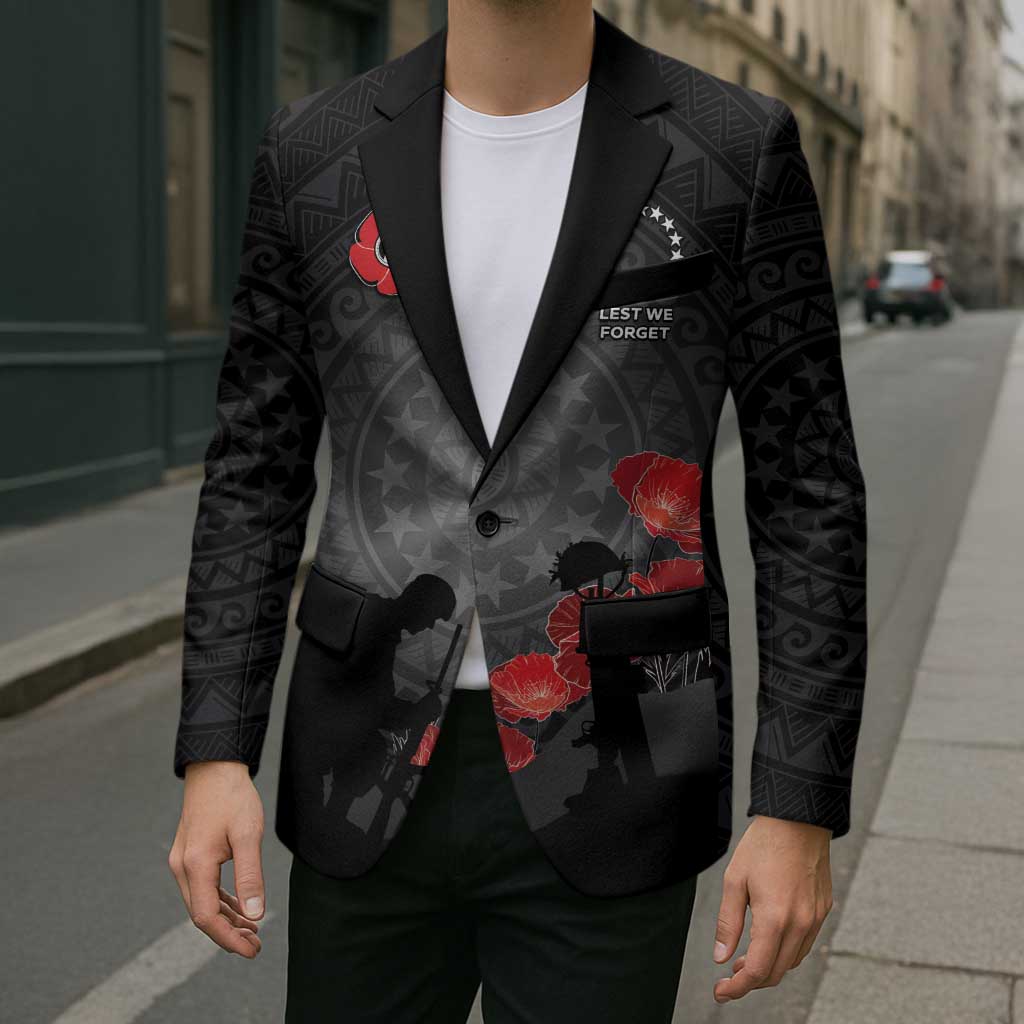 Cook Islands ANZAC Day Blazer Soldier Silhouette Remembrance LT05 - Polynesian Pride