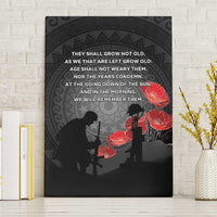Cook Islands ANZAC Day Canvas Wall Art Soldier Silhouette Remembrance LT05 Without Frame Black - Polynesian Pride