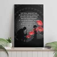 Cook Islands ANZAC Day Canvas Wall Art Soldier Silhouette Remembrance LT05 - Polynesian Pride