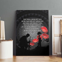 Cook Islands ANZAC Day Canvas Wall Art Soldier Silhouette Remembrance LT05 - Polynesian Pride