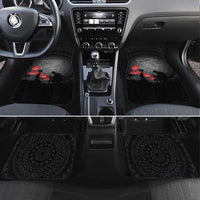 Cook Islands ANZAC Day Car Mats Soldier Silhouette Remembrance LT05 Set 4pcs Black - Polynesian Pride