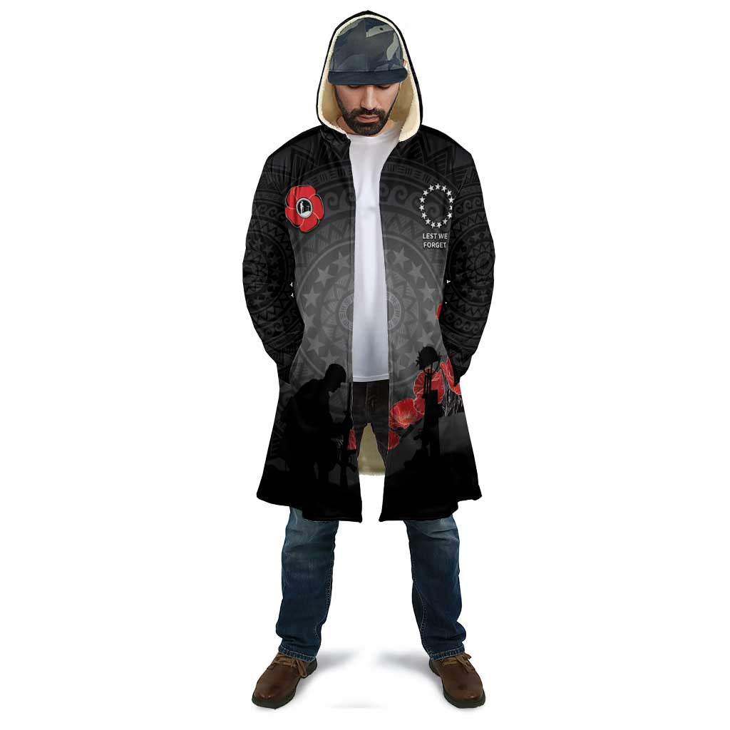 Cook Islands ANZAC Day Cloak Soldier Silhouette Remembrance LT05 - Polynesian Pride