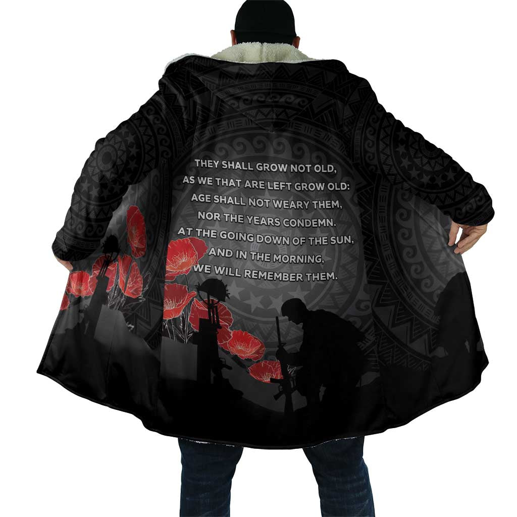 Cook Islands ANZAC Day Cloak Soldier Silhouette Remembrance LT05 - Polynesian Pride
