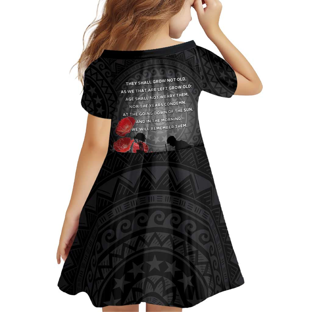 Cook Islands ANZAC Day Family Matching Off Shoulder Maxi Dress and Hawaiian Shirt Soldier Silhouette Remembrance