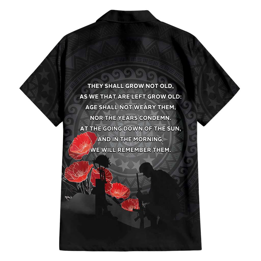 Cook Islands ANZAC Day Family Matching Summer Maxi Dress and Hawaiian Shirt Soldier Silhouette Remembrance