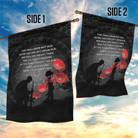 Cook Islands ANZAC Day Garden Flag Soldier Silhouette Remembrance LT05 - Polynesian Pride