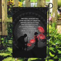 Cook Islands ANZAC Day Garden Flag Soldier Silhouette Remembrance LT05 Garden Flag Black - Polynesian Pride