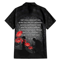Cook Islands ANZAC Day Hawaiian Shirt Soldier Silhouette Remembrance LT05 - Polynesian Pride