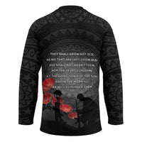 Cook Islands ANZAC Day Hockey Jersey Soldier Silhouette Remembrance LT05 - Polynesian Pride