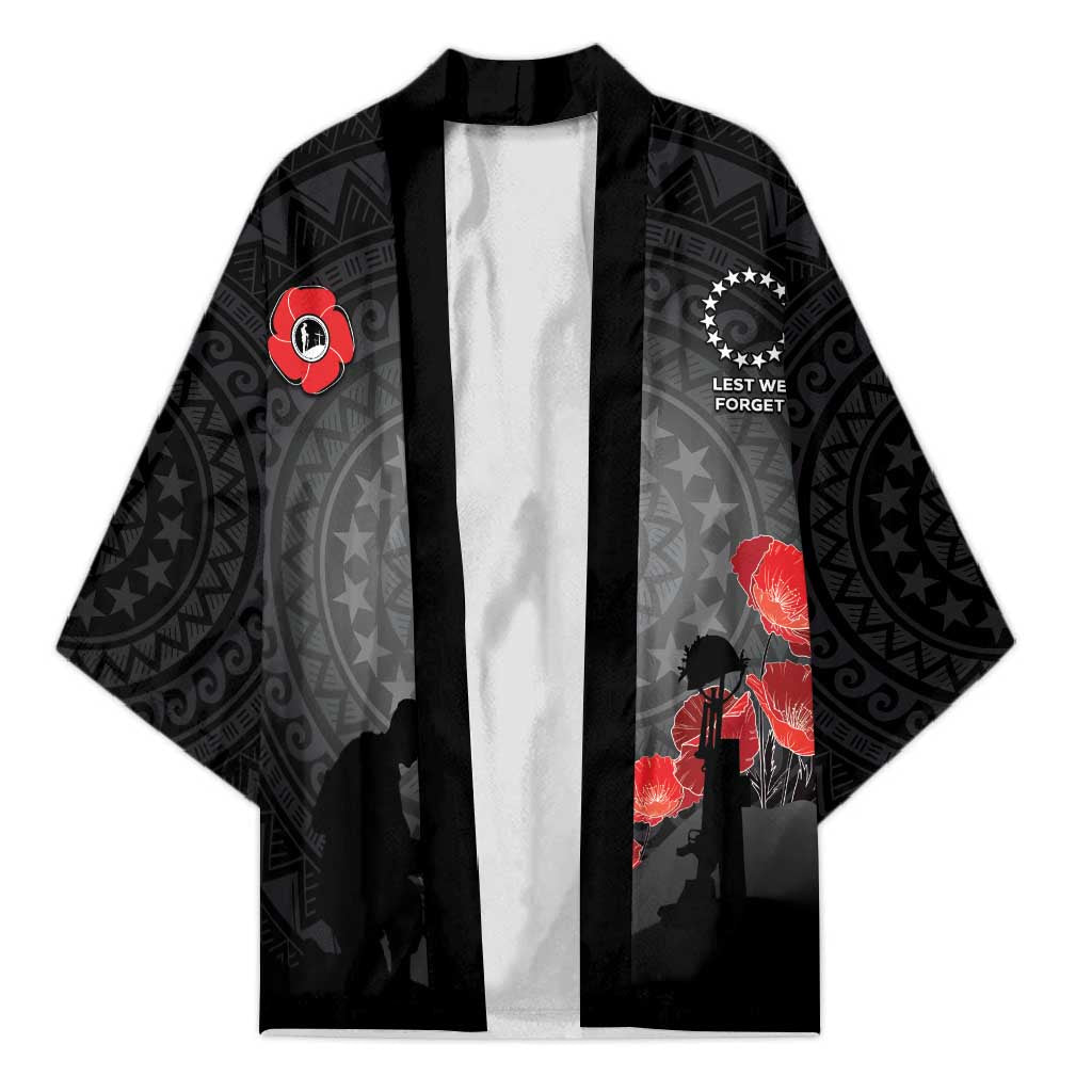 Cook Islands ANZAC Day Kimono Soldier Silhouette Remembrance